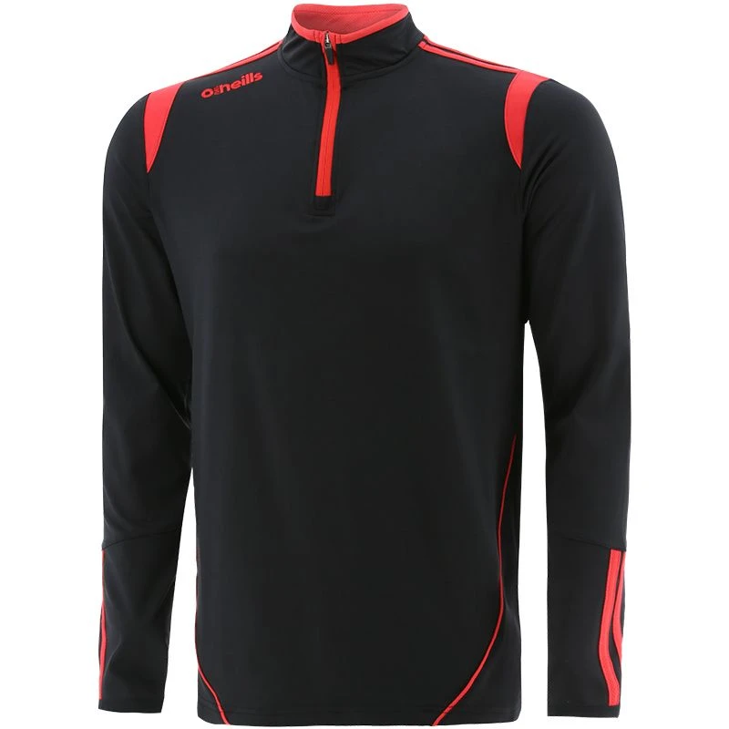 Men's Loxton Brushed Half Zip Top Black / Red