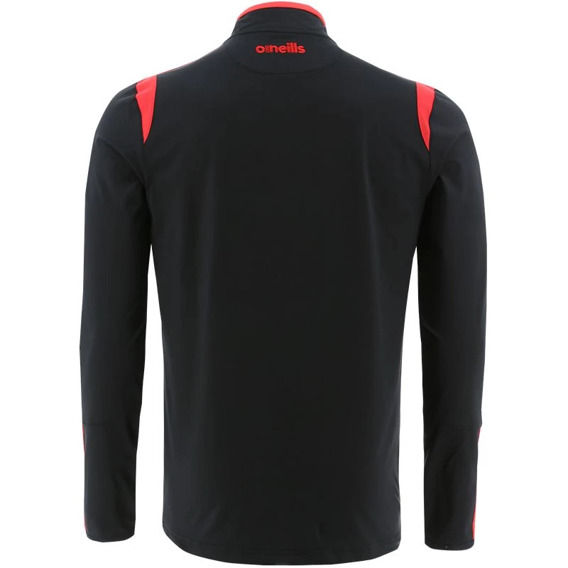Men's Loxton Brushed Half Zip Top Black / Red - Image 2
