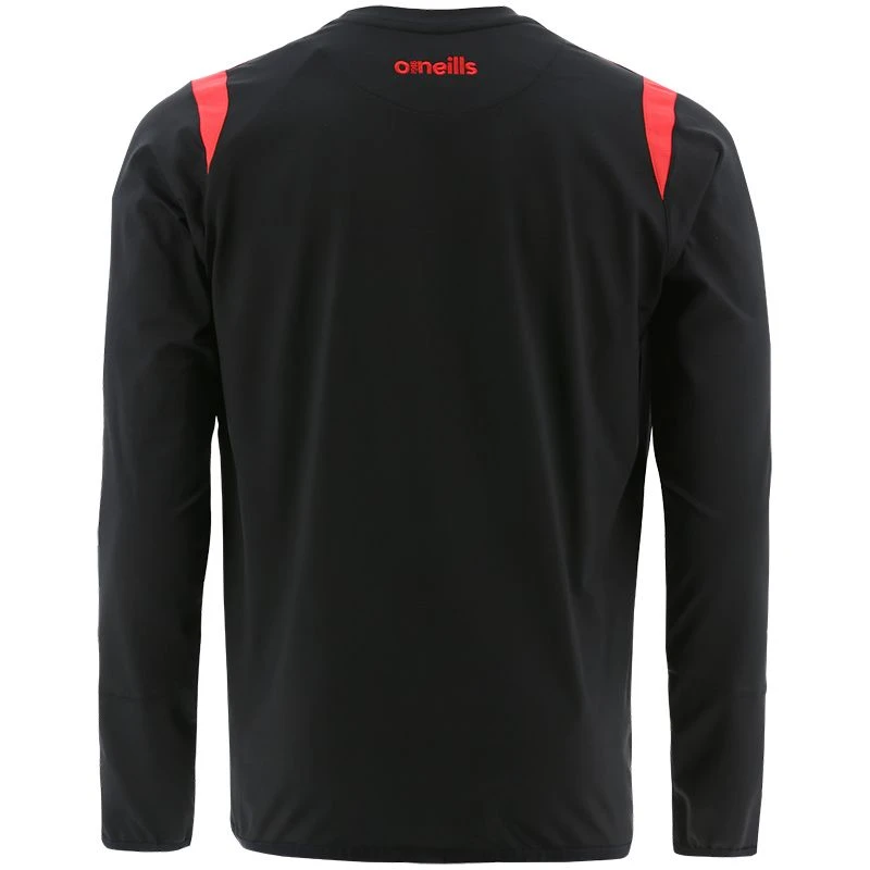 Men's Loxton Brushed Crew Neck Top Black / Red - Image 2