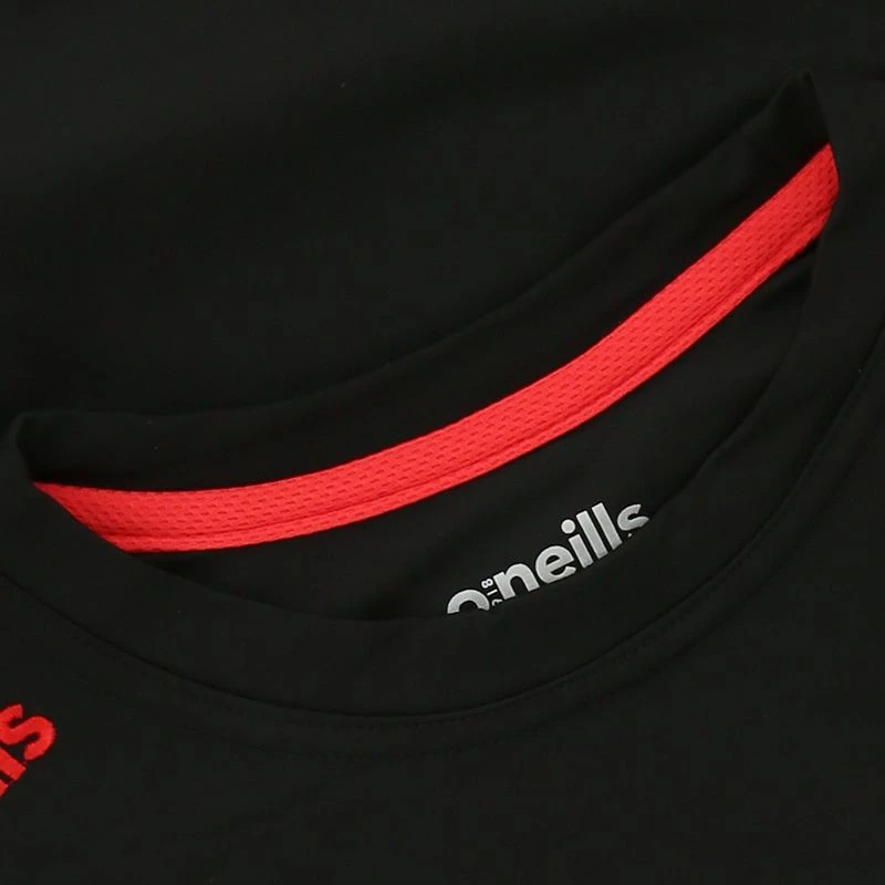 Men's Loxton Brushed Crew Neck Top Black / Red - Image 7