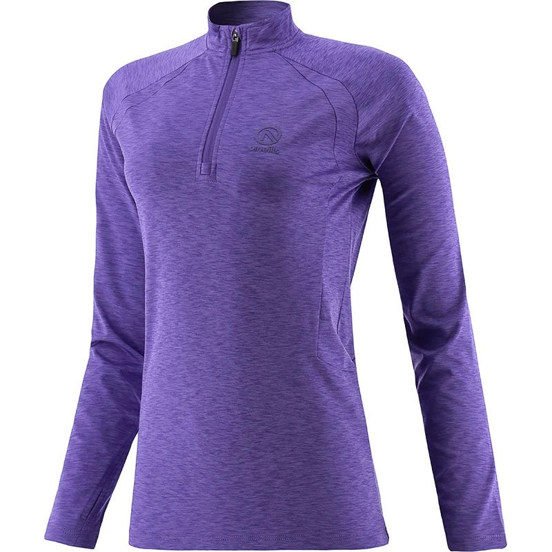 Women's Madison Brushed Half Zip Top Purple