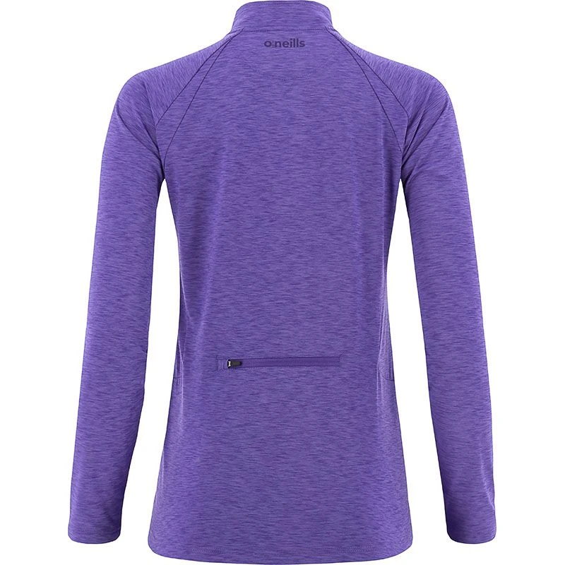 Women's Madison Brushed Half Zip Top Purple - Image 2