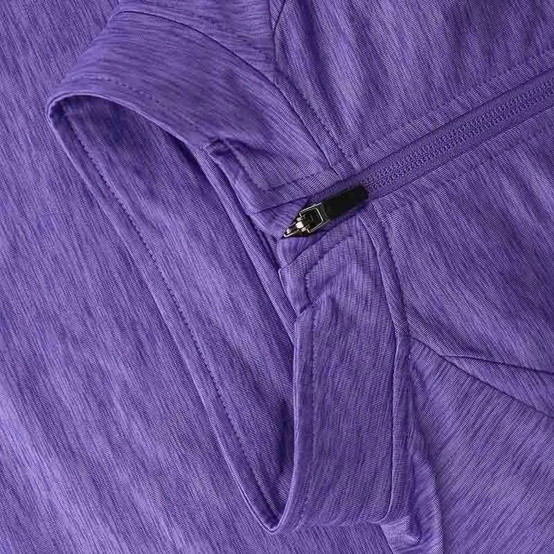 Women's Madison Brushed Half Zip Top Purple - Image 4