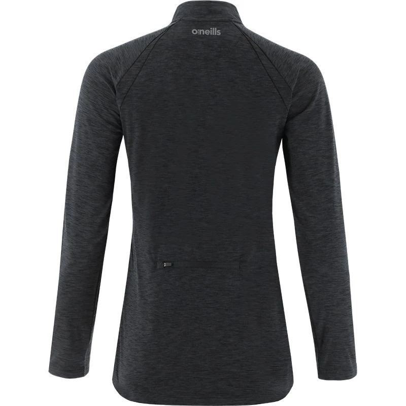 Women's Madison Brushed Half Zip Top Black - Image 3