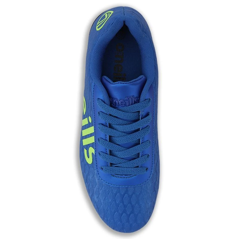 Mamba Firm Ground Laced Football Boots Royal / Lime - Image 3