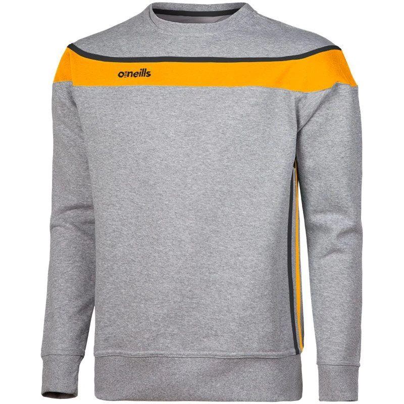 Men's Auckland Fleece Crew Neck Sweatshirt Grey / Amber / Black
