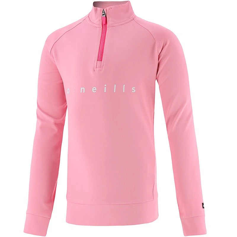Kids' Natalie Half Zip Top Pink / White - Image 3