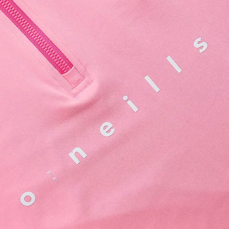 Kids' Natalie Half Zip Top Pink / White - Image 4