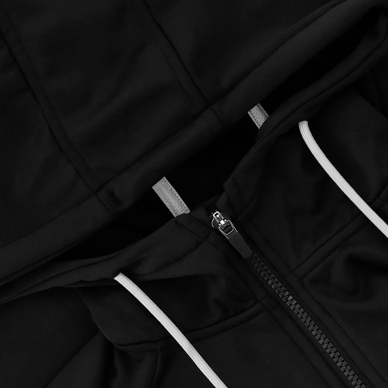 Men's Nathan Technical Fleece Full Zip Top Black / Silver - Image 4