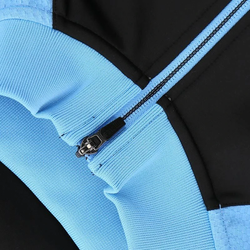 Kids' Nevada 2 Stripe Hybrid Full Zip Top Black / Sky / White - Image 3