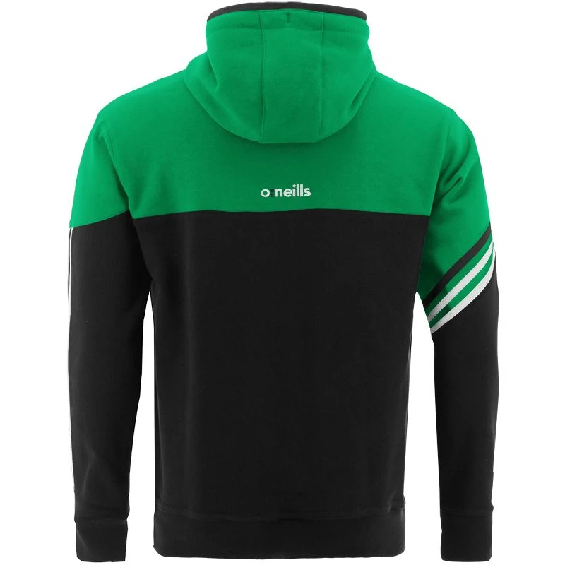 Men's Nevis Fleece Overhead Hoodie Black / Green / White - Image 2