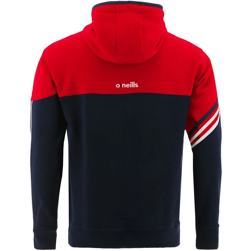 Men's Nevis Fleece Overhead Hoodie Marine / Red / White - Image 2