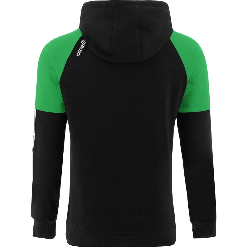 Men's Oslo Fleece Pullover Hoodie Black / Green / White - Image 2