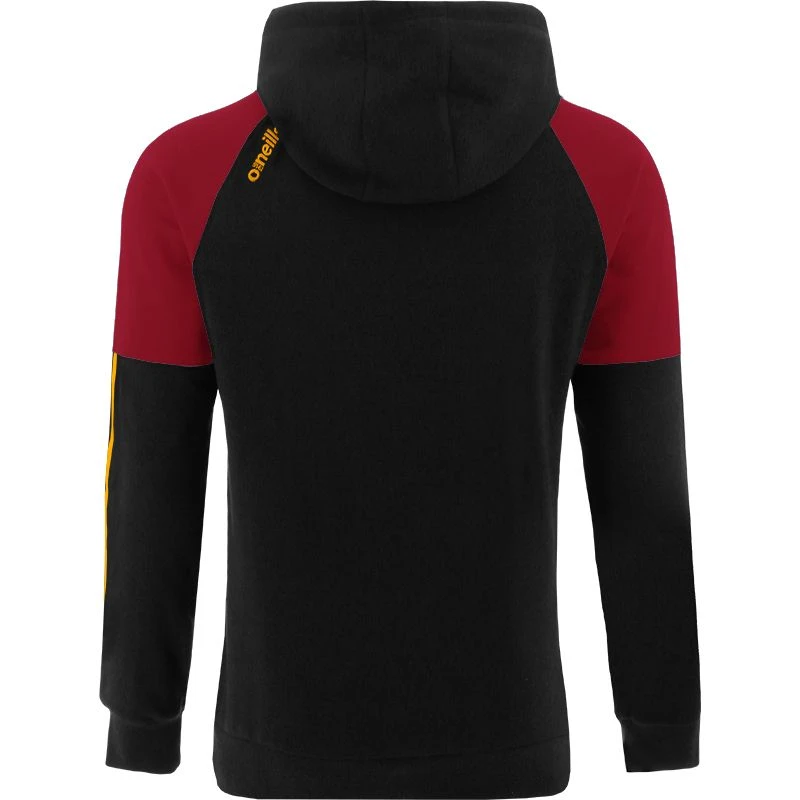 Men's Oslo Fleece Pullover Hoodie Black / Maroon / Amber - Image 2
