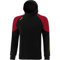 Kids' Oslo Fleece Pullover Hoodie Black / Maroon / Amber