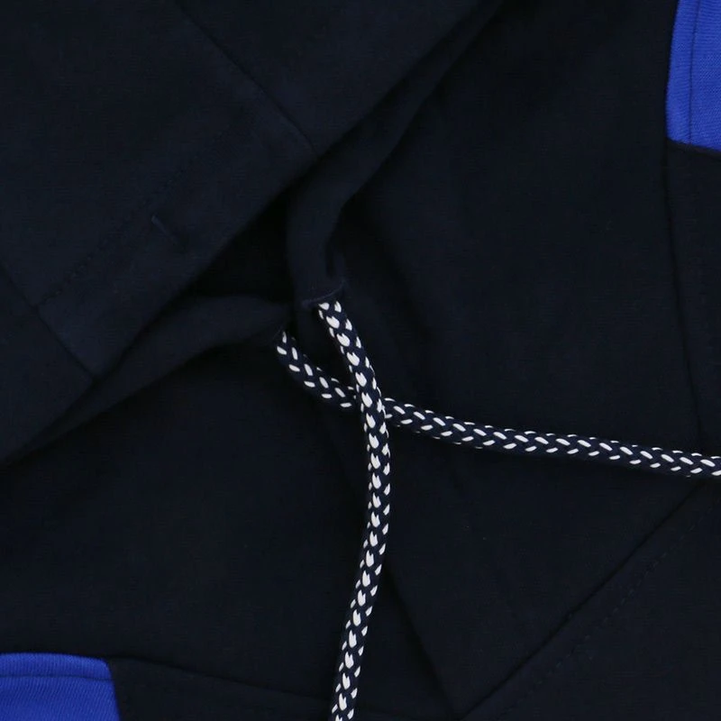 Men's Oslo Fleece Pullover Hoodie Marine / Royal / White - Image 4