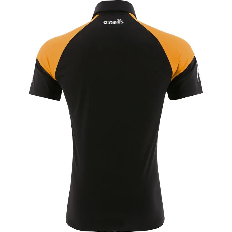 Kids' Oslo Polo Shirt Black / Amber / White - Image 2