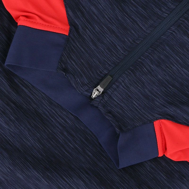 Women's Oslo Brushed Half Zip Top Marine / Red / White - Image 3