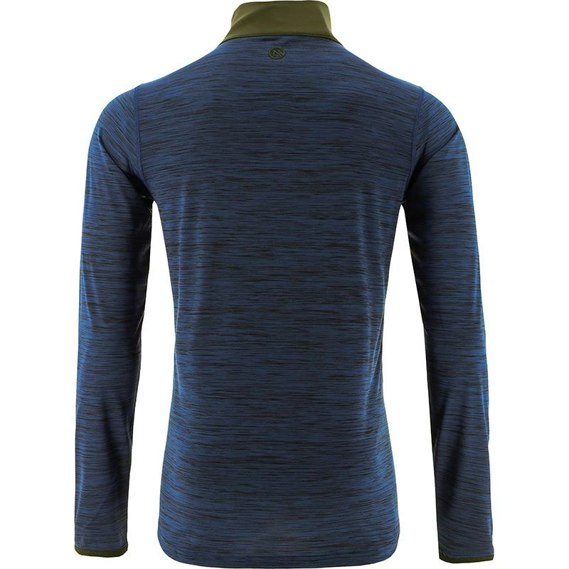 Men's Pluto Half Zip Midlayer Top Marine / Green - Image 2