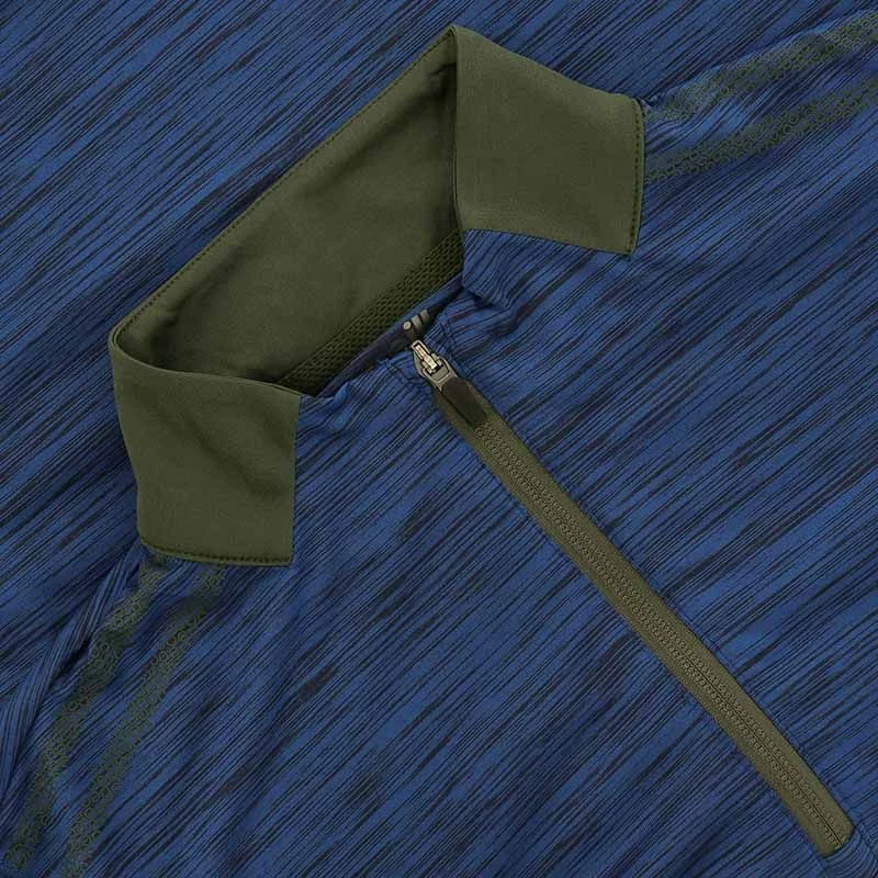 Men's Pluto Half Zip Midlayer Top Marine / Green - Image 3