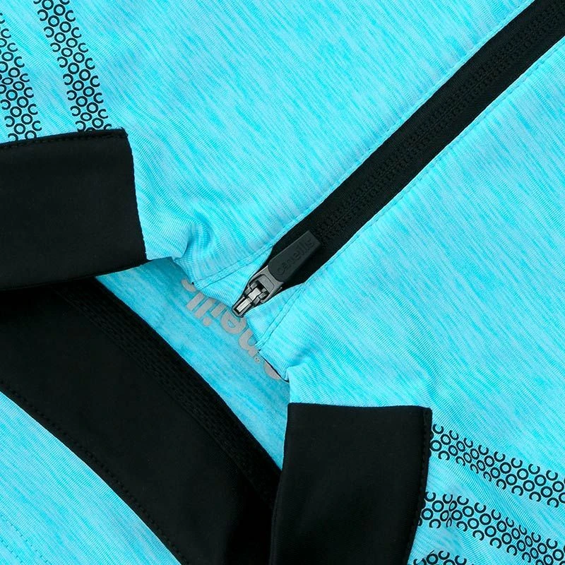 Kids' Pluto Brushed Half Zip Top Blue / Dark Grey - Image 3