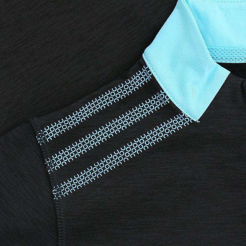 Women's Pluto Brushed Half Zip Top Dark Grey / Blue - Image 6