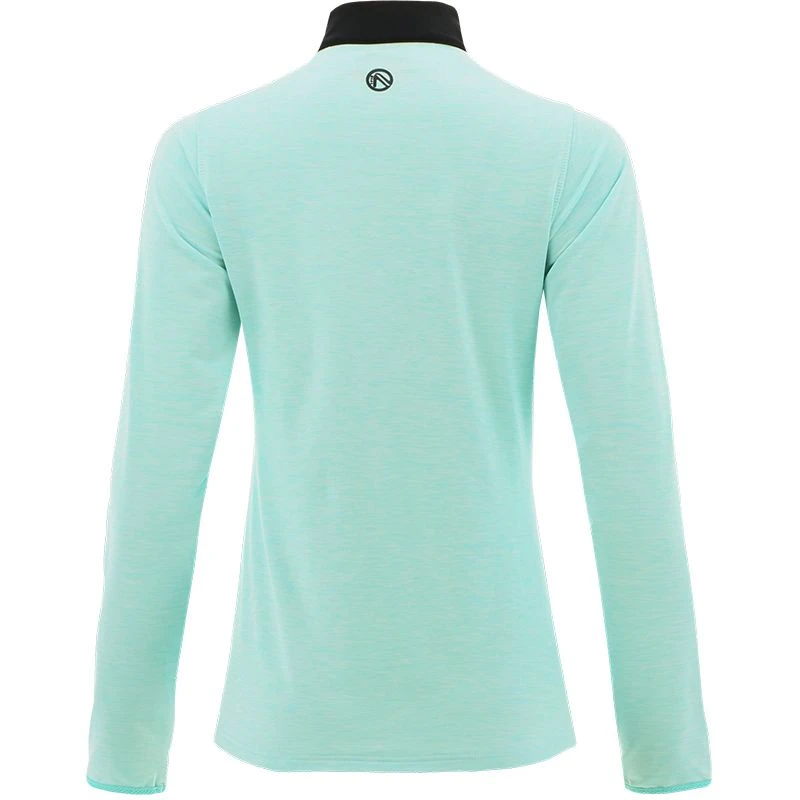 Women's Pluto Brushed Half Zip Top Green / Marine - Image 4