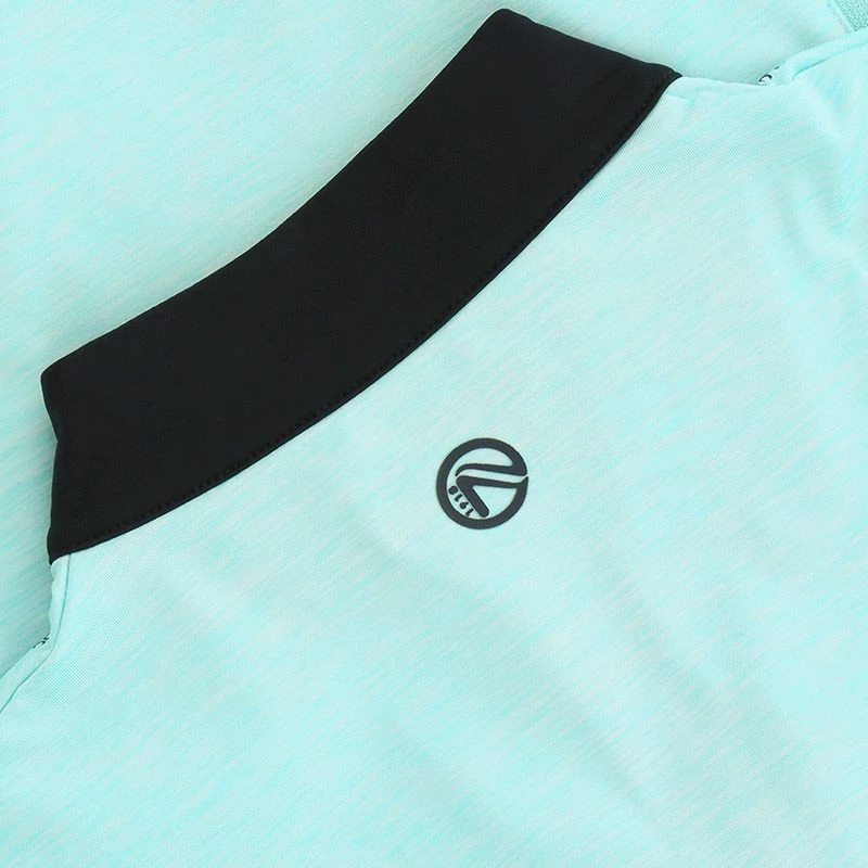 Women's Pluto Brushed Half Zip Top Green / Marine - Image 5