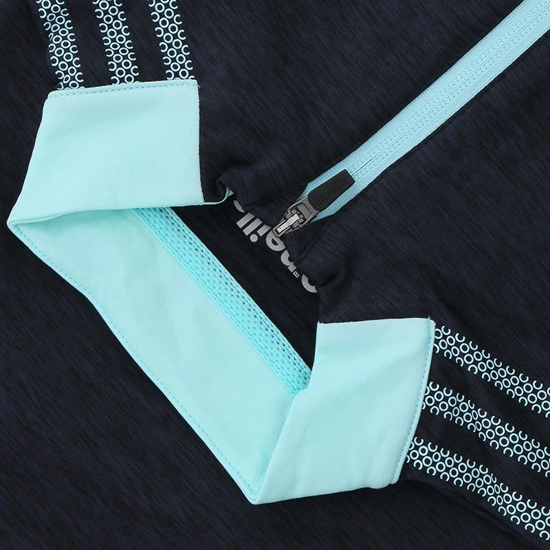 Women's Pluto Brushed Half Zip Top Marine / Green - Image 4