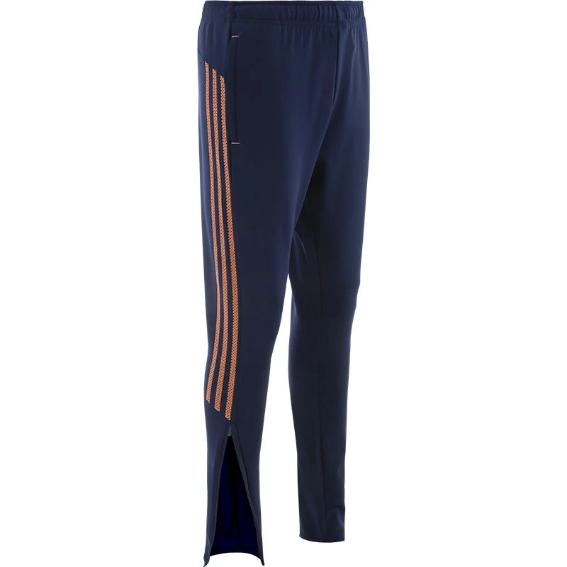 Kids' Pluto Hybrid Skinny Tracksuit Bottoms Marine / Orange - Image 2