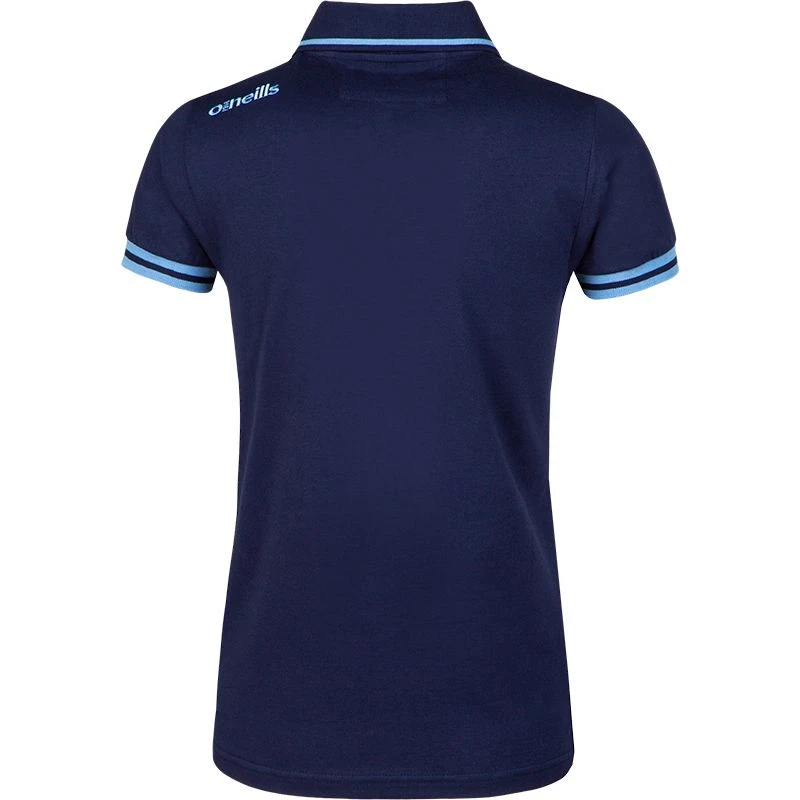 Women's Portugal Cotton Polo Shirt Marine / Sky - Image 2