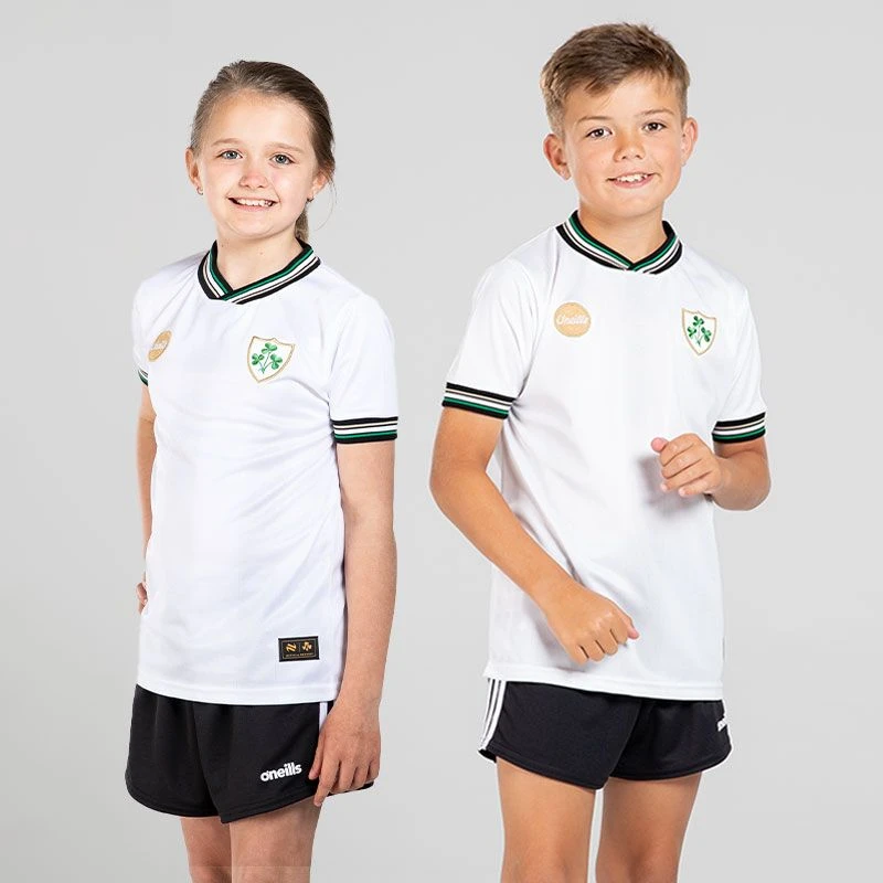 Kids' Ireland Premier Jersey Pearl White