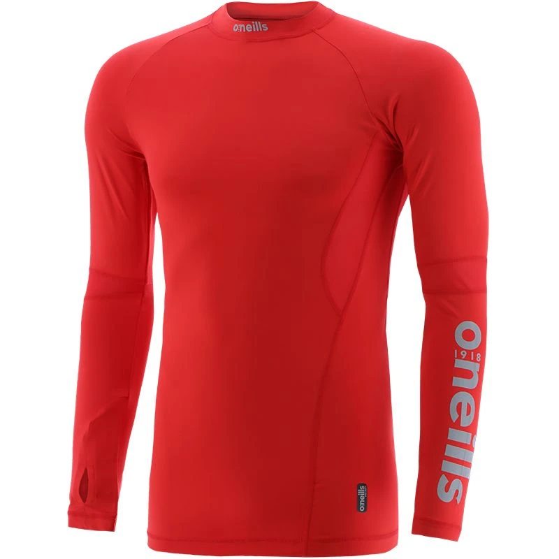 Men's Pro Body III Poly Elastane Baselayer Top Red / Silver