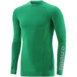 Kids' Pro Body III Poly Elastane Baselayer Top Green / Silver