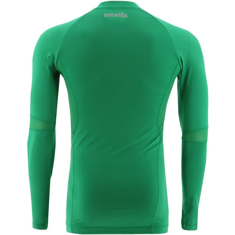 Kids' Pro Body III Poly Elastane Baselayer Top Green / Silver - Image 2