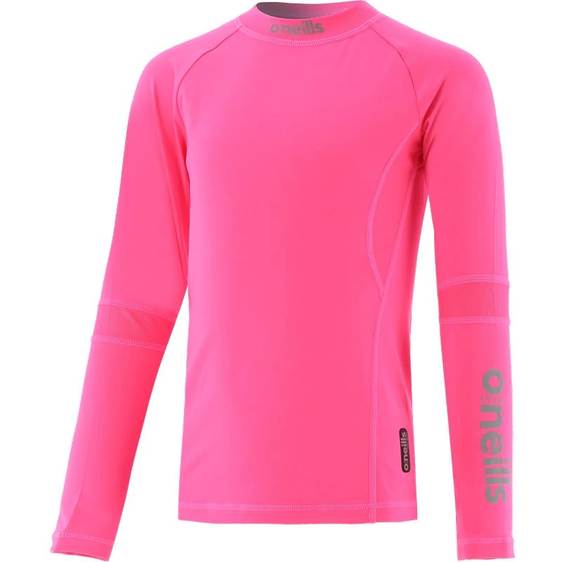 Kids' Pro Body III Poly Elastane Baselayer Top Pink / Silver