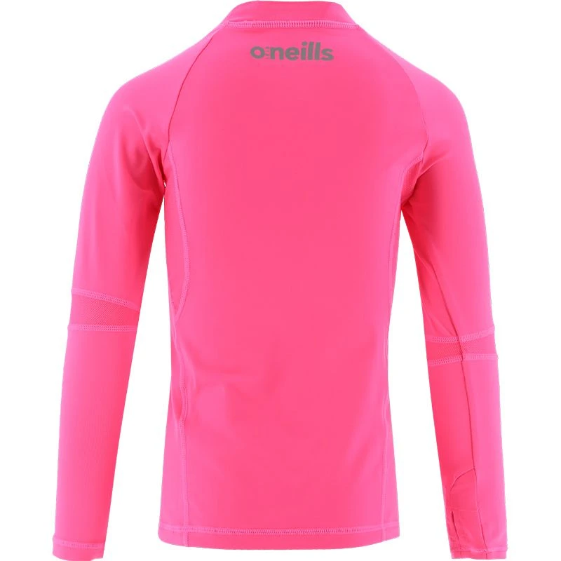 Kids' Pro Body III Poly Elastane Baselayer Top Pink / Silver - Image 2