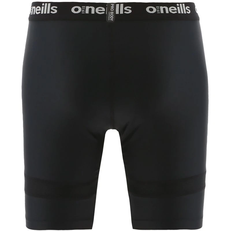 Men's Pro Body Base Layer Compression Shorts Black / Silver - Image 3