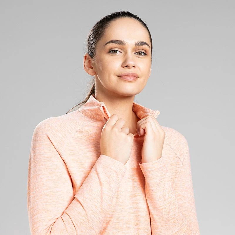 Women’s Renee Half Zip Fleece Orange - Image 2