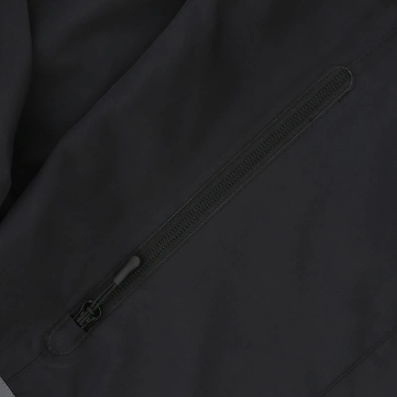 Kids' Rio Hooded Rain Jacket Black/ Grey / Red - Image 5