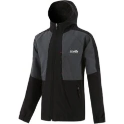 Kids' Rio Hooded Rain Jacket Black/ Grey / Red