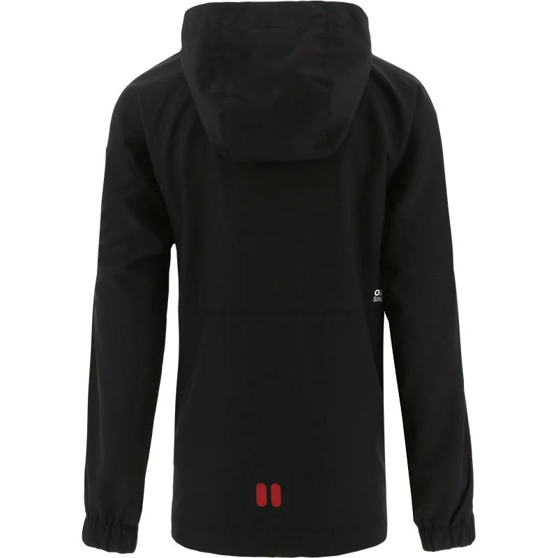 Kids' Rio Hooded Rain Jacket Black/ Grey / Red - Image 2