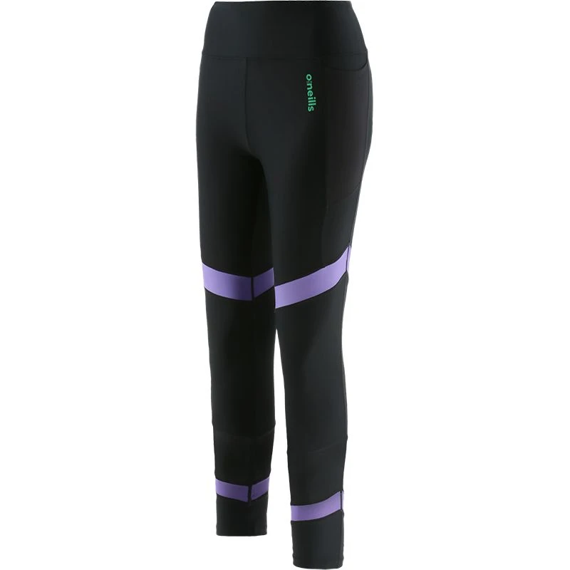 Women's Savannah 7/8 Leggings Black / Purple - Image 3