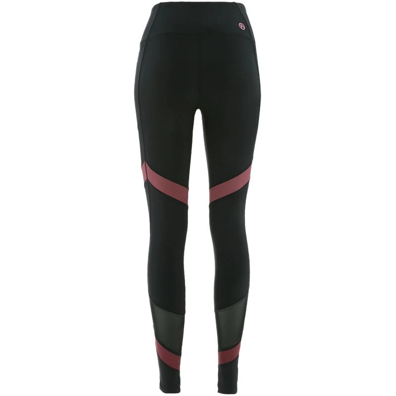 Women's Savannah 7/8 Length Tights Black / Burgundy - Image 6