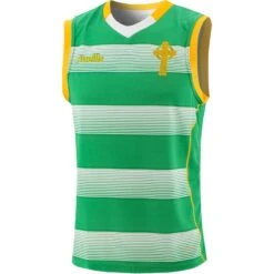 Celtic Cross Hooped Vest Green / Amber