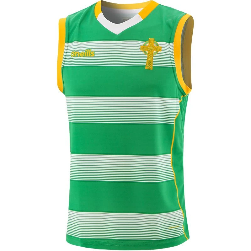 Celtic Cross Hooped Vest Green / Amber