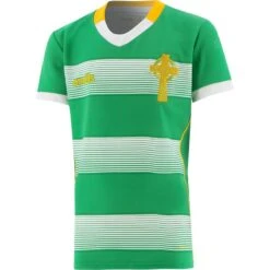 Celtic Cross Hooped Kids' Jersey Green / Amber