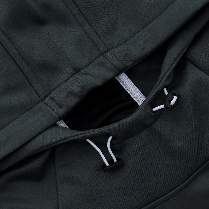 Men's Zack Fleece Pullover Hoodie Dark Grey / Black / Silver - Image 5